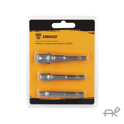 Набор из 3 адаптеров под биты Deko (065-0762)